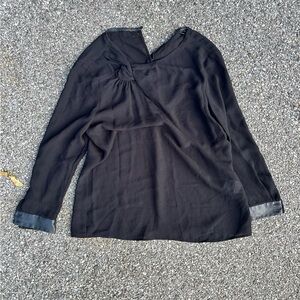 Silky top with cut out detail